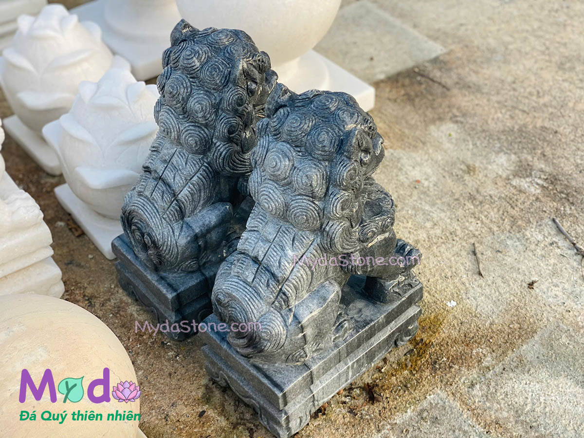 Tượng Kỳ Lân đá Cẩm Thạch Đen