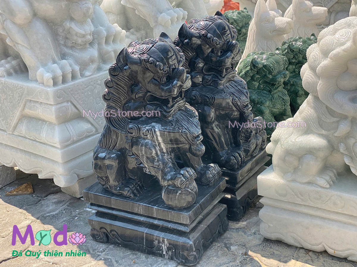 Tượng Kỳ Lân đá Cẩm Thạch Đen