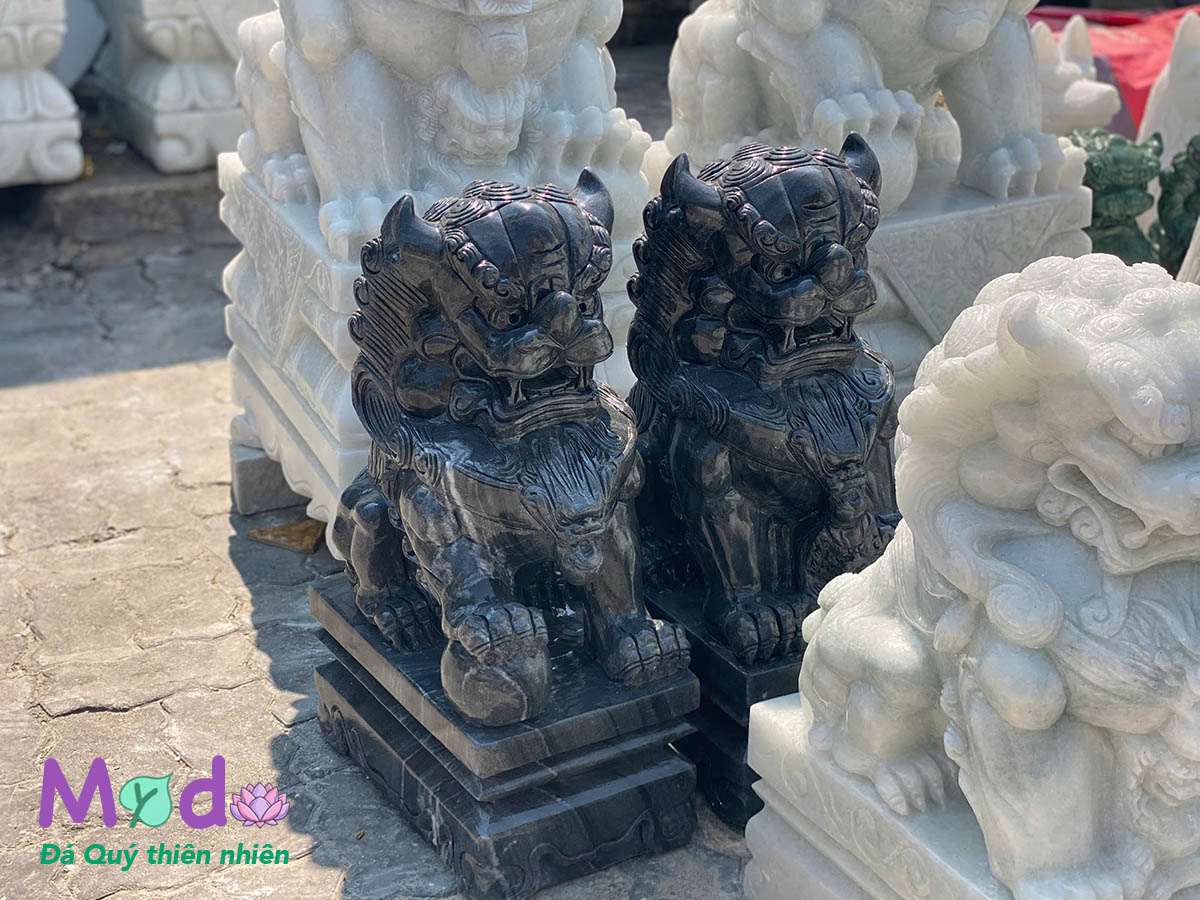 Tượng Kỳ Lân đá Cẩm Thạch Đen