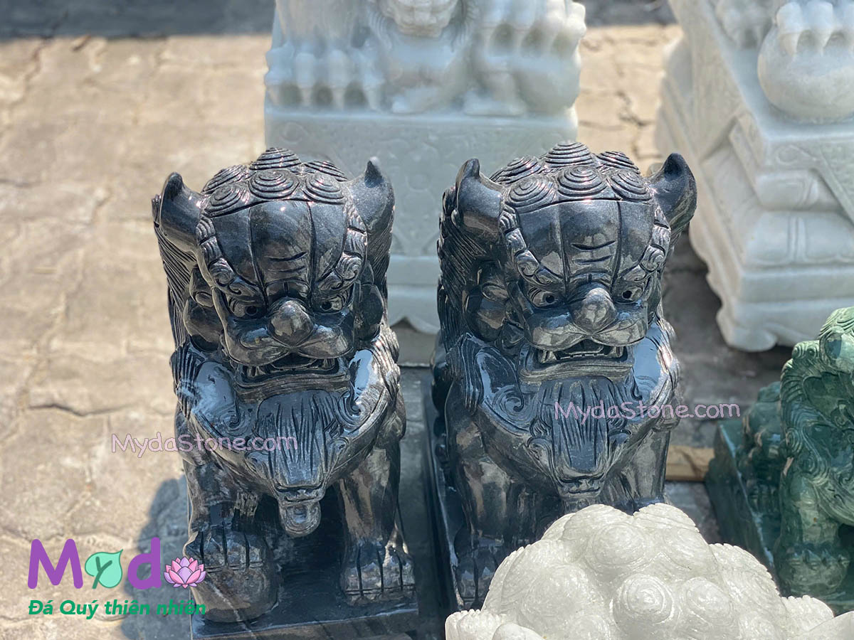 Tượng Kỳ Lân đá Cẩm Thạch Đen