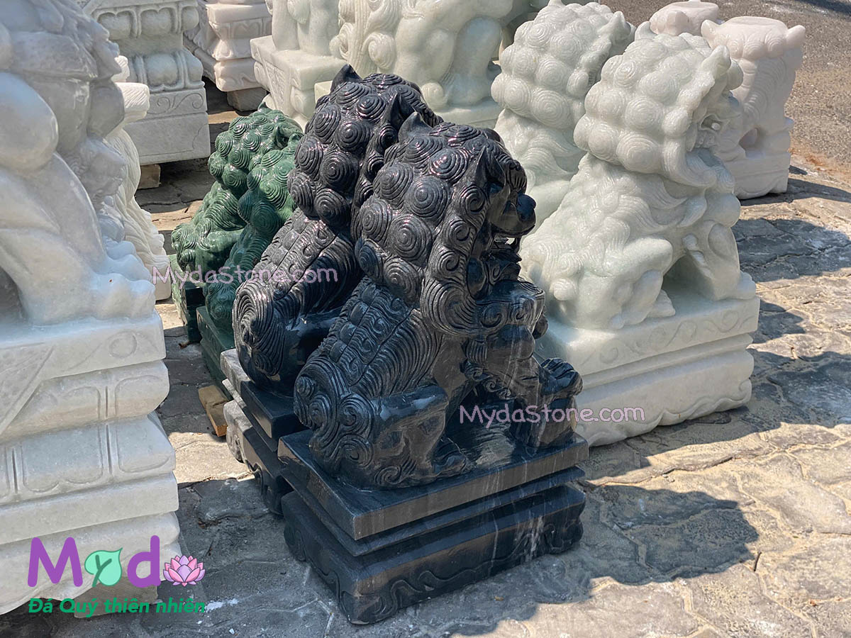 Tượng Kỳ Lân đá Cẩm Thạch Đen