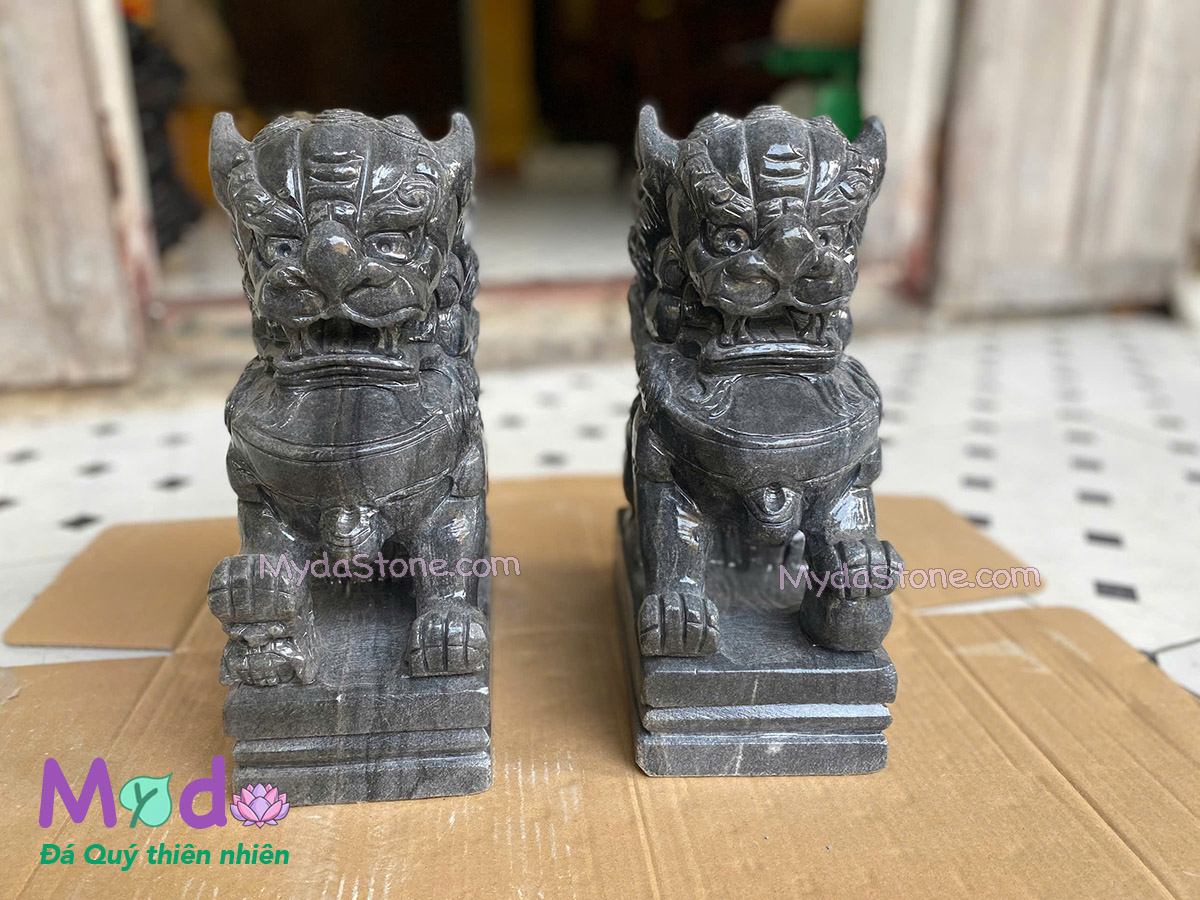 Tượng Kỳ Lân đá Cẩm Thạch Đen