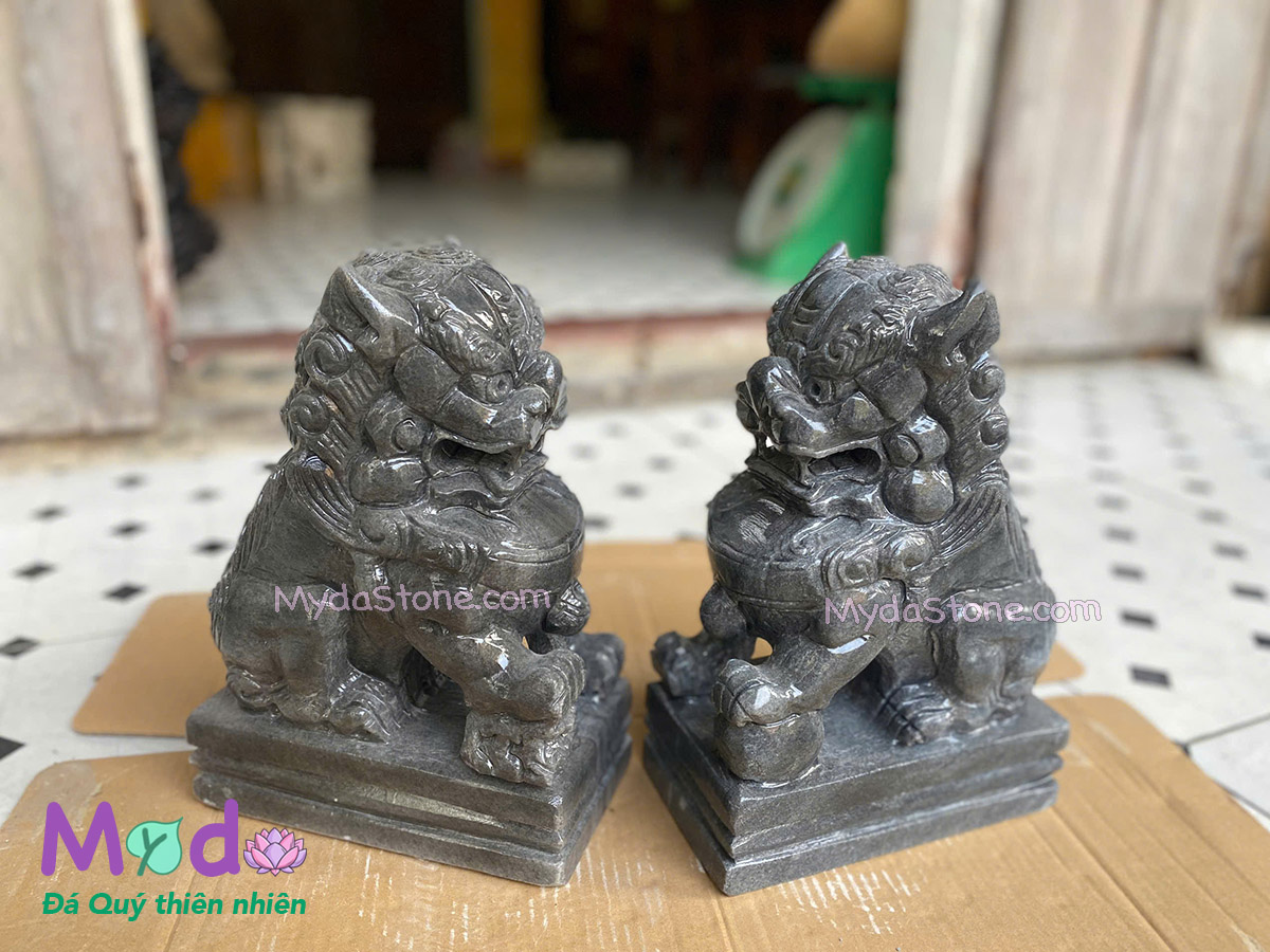 Tượng Kỳ Lân đá Cẩm Thạch Đen