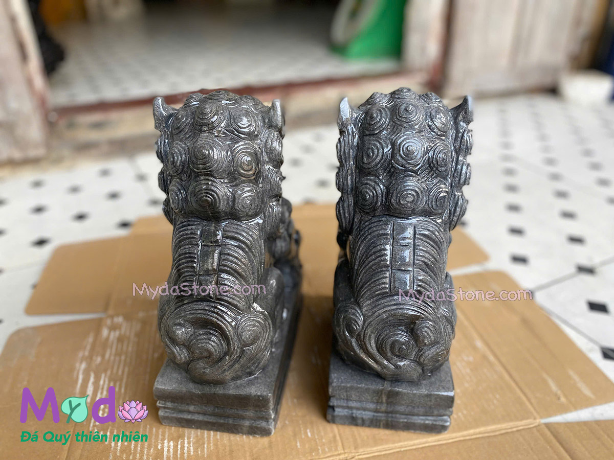 Tượng Kỳ Lân đá Cẩm Thạch Đen