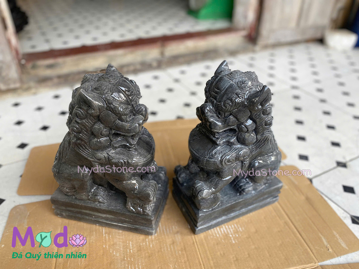 Tượng Kỳ Lân đá Cẩm Thạch Đen