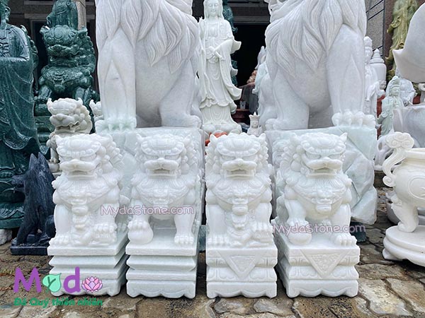 Tượng Kỳ Lân đá Cẩm Thạch Trắng
