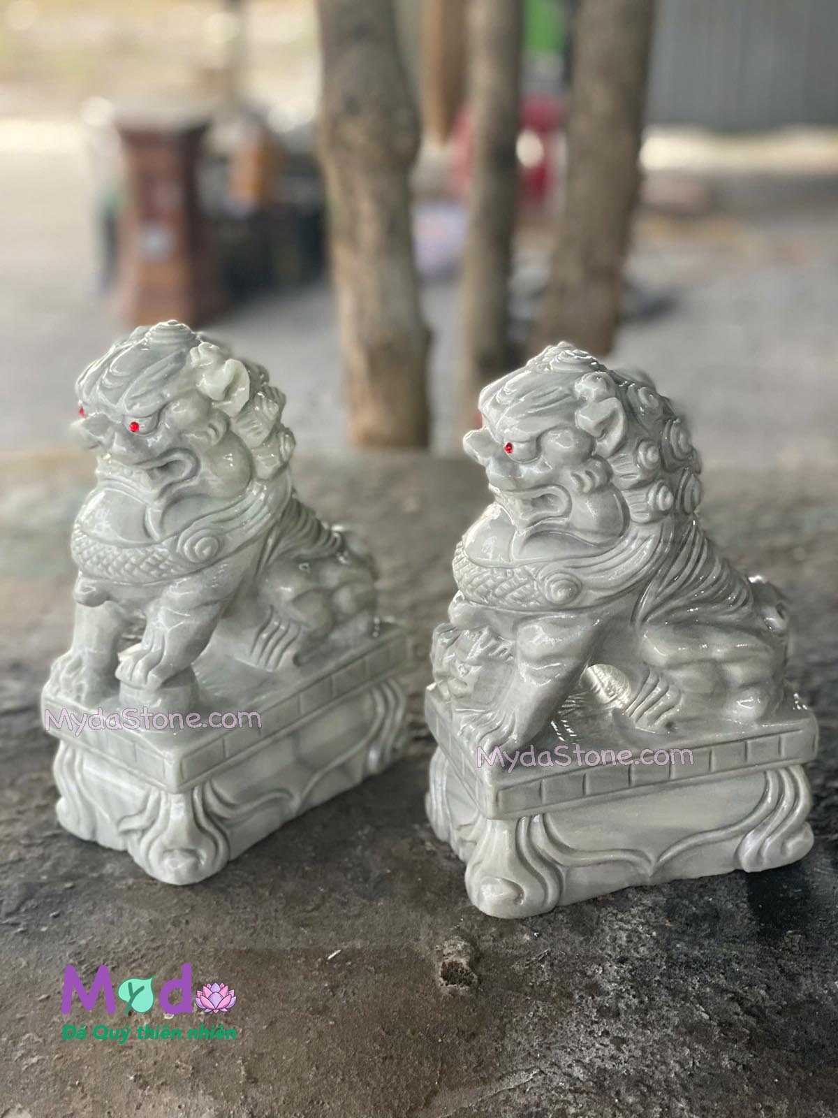 Tượng Kỳ Lân đá Cẩm Thạch Xám