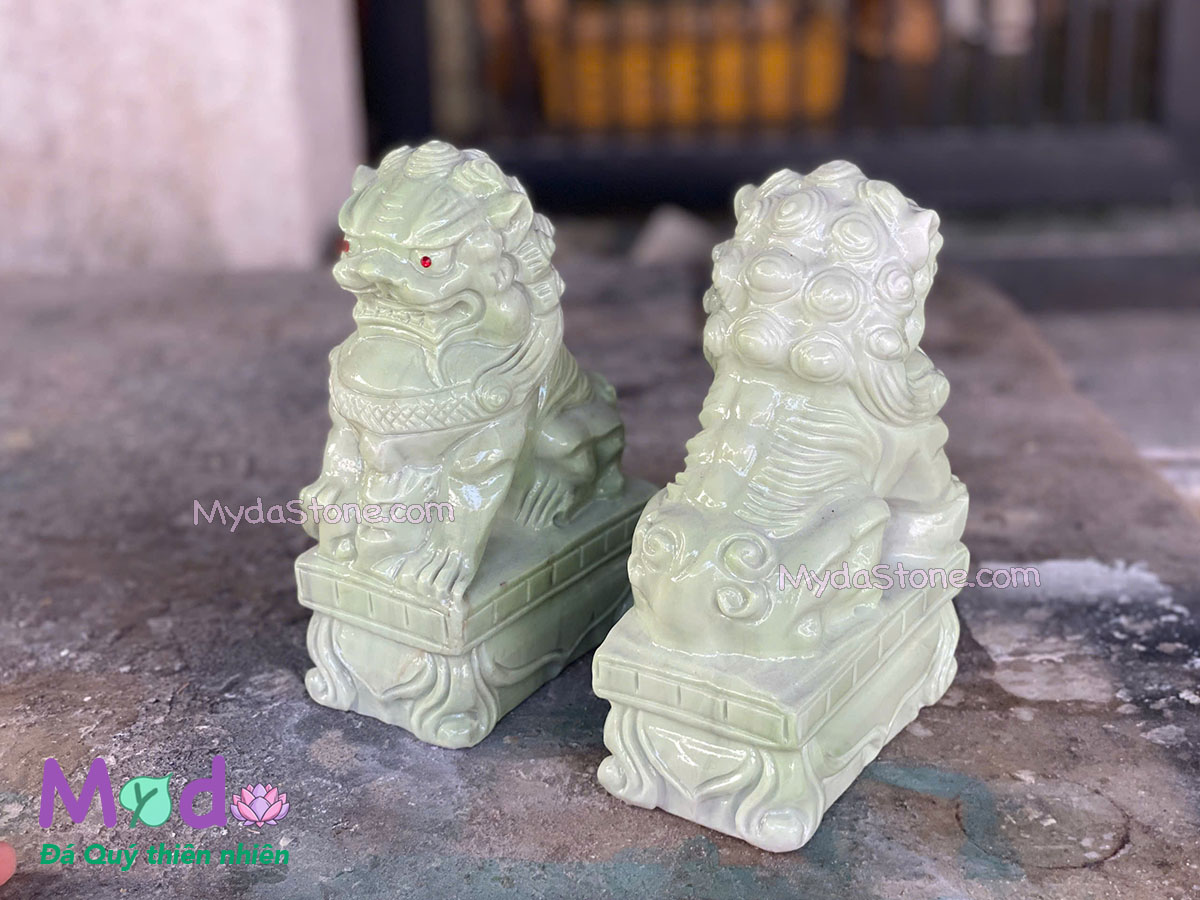 Tượng Kỳ Lân để Mộ đá Cẩm Thạch Xanh