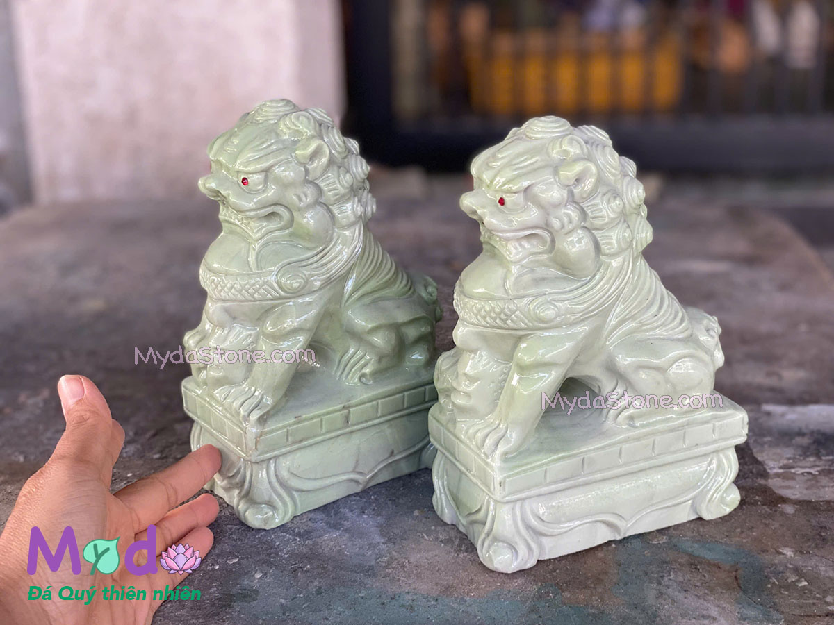 Tượng Kỳ Lân để Mộ đá Cẩm Thạch Xanh