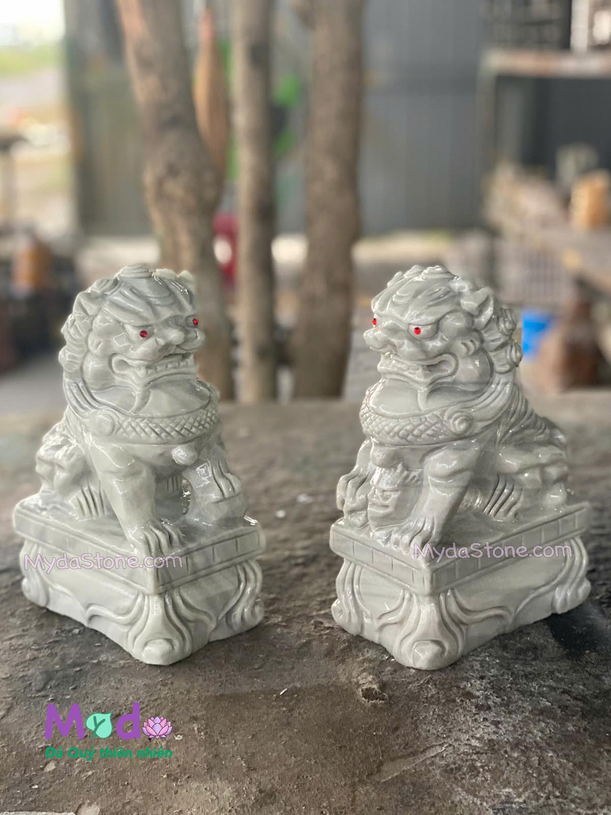 Tượng Kỳ Lân đá Cẩm Thạch Xám