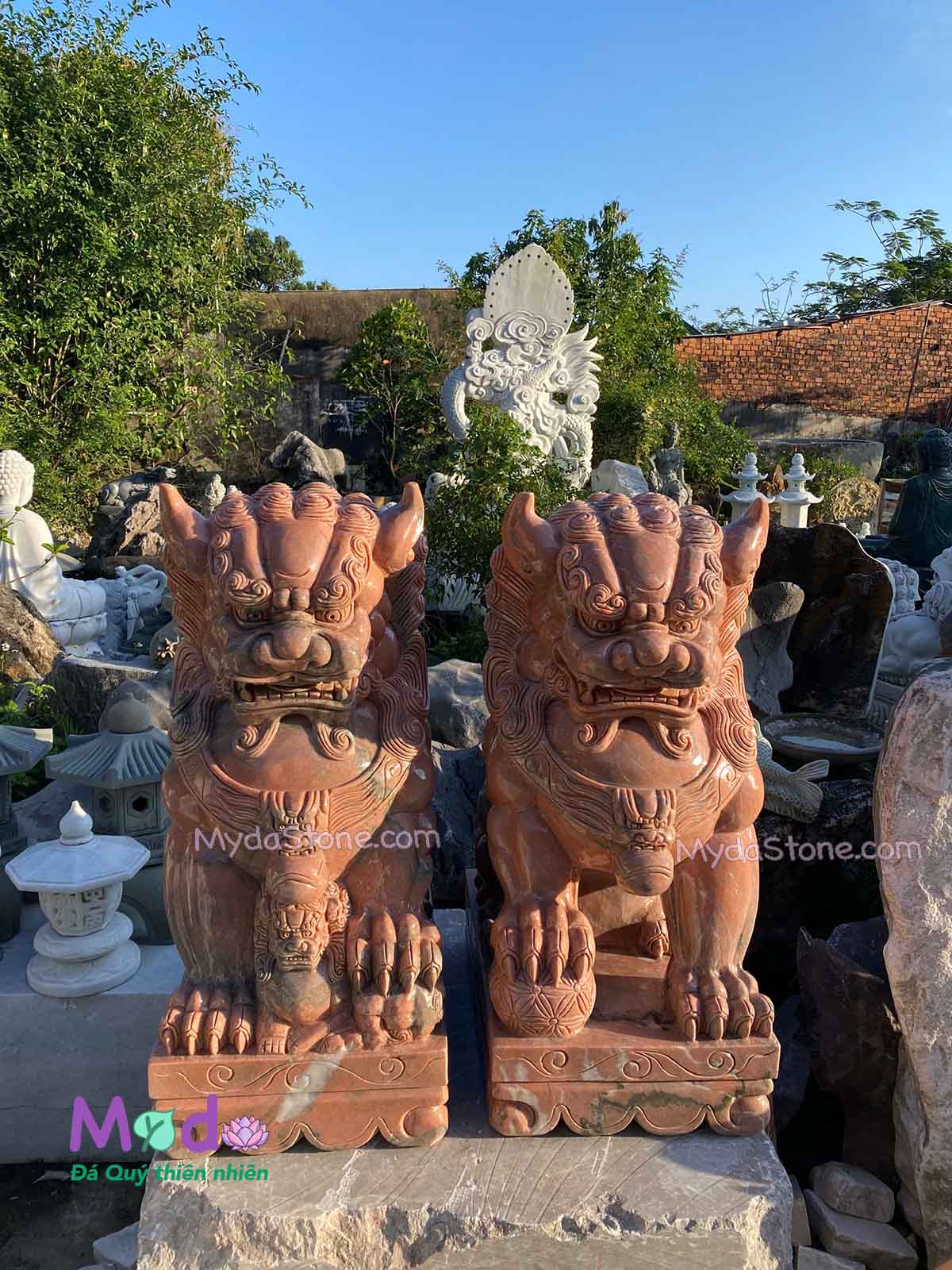 Tượng Kỳ Lân đá Đỏ Ấn Độ