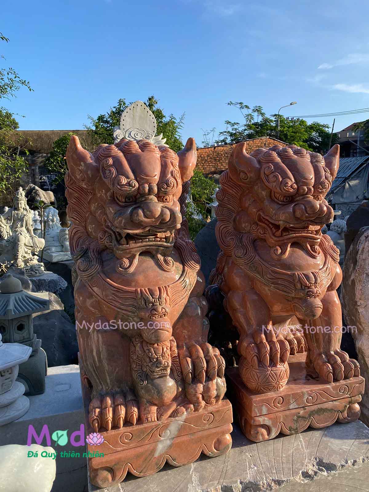 Tượng Kỳ Lân đá Đỏ Ấn Độ