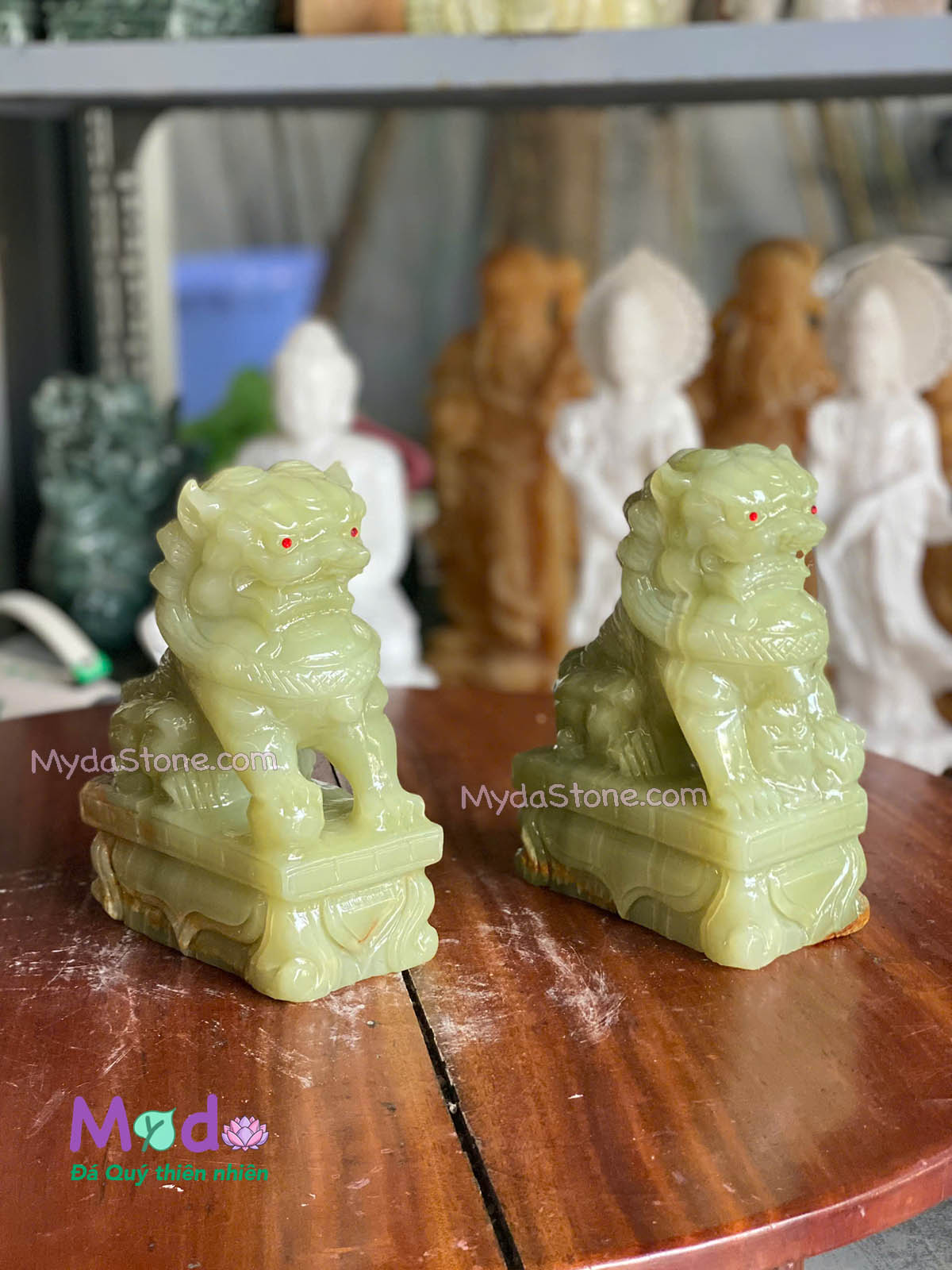 Tượng Kỳ Lân đá Ngọc Xanh Pakistan