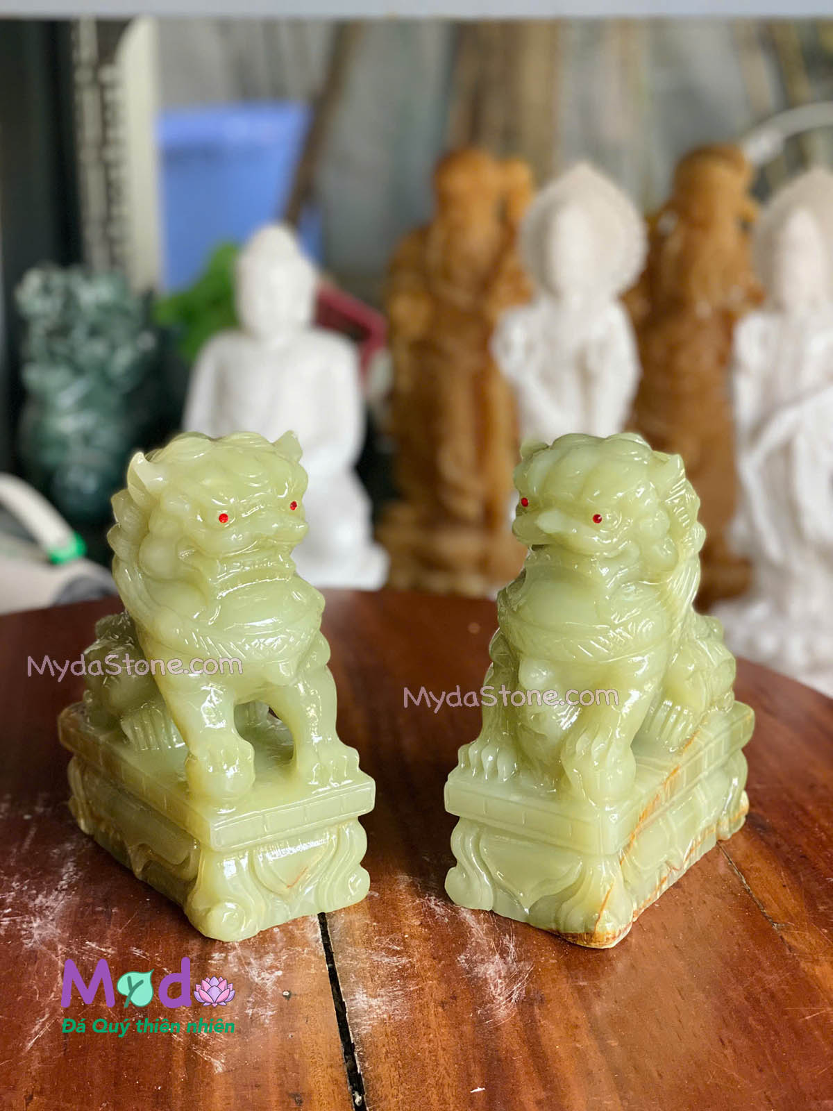 Tượng Kỳ Lân đá Ngọc Xanh Pakistan