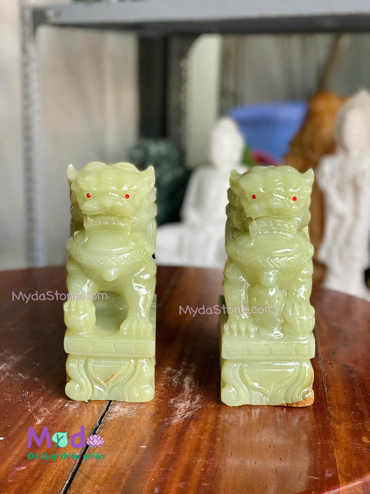 Tượng Kỳ Lân đá Ngọc Xanh Pakistan