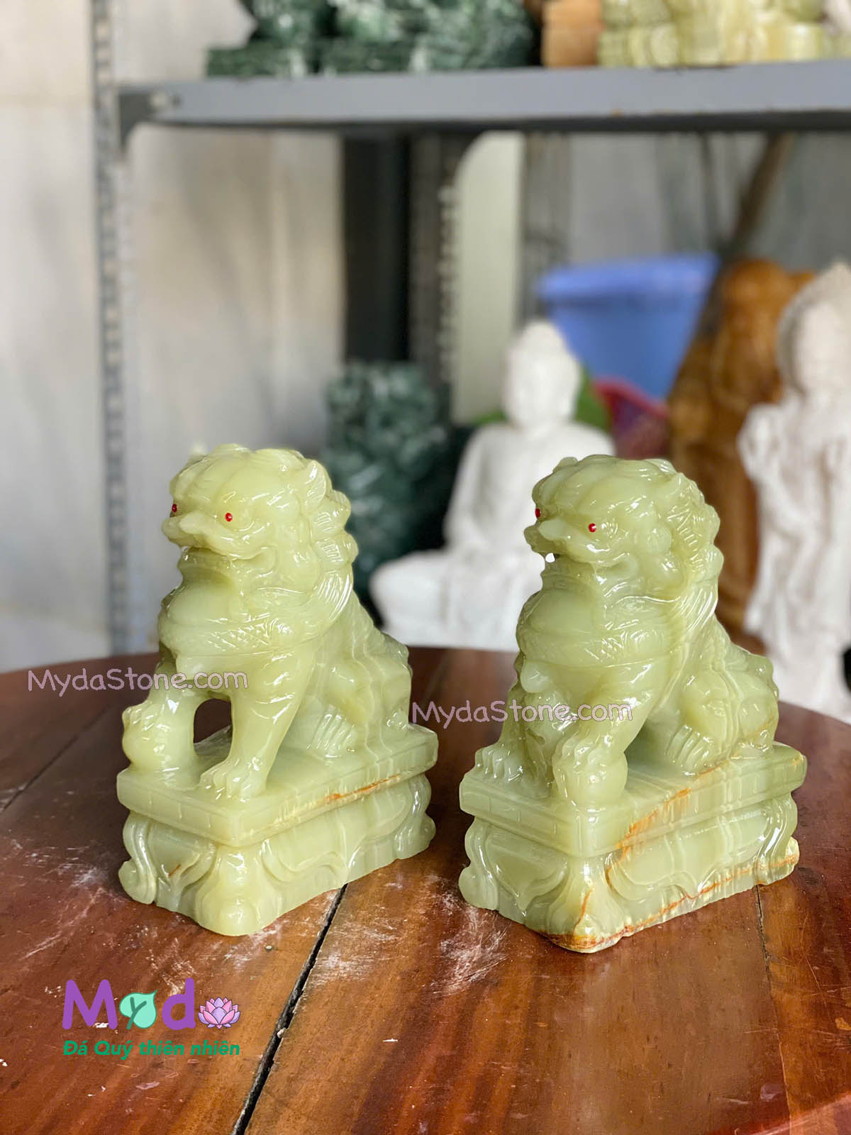 Tượng Kỳ Lân đá Ngọc Xanh Pakistan