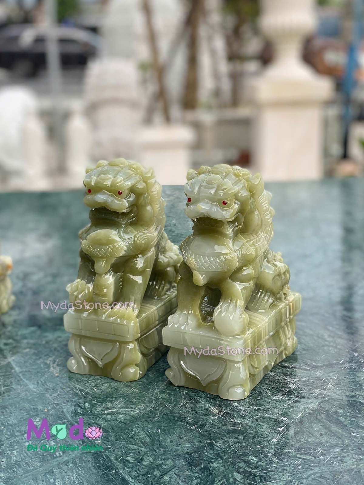 Tượng Kỳ Lân đá Ngọc Xanh Pakistan