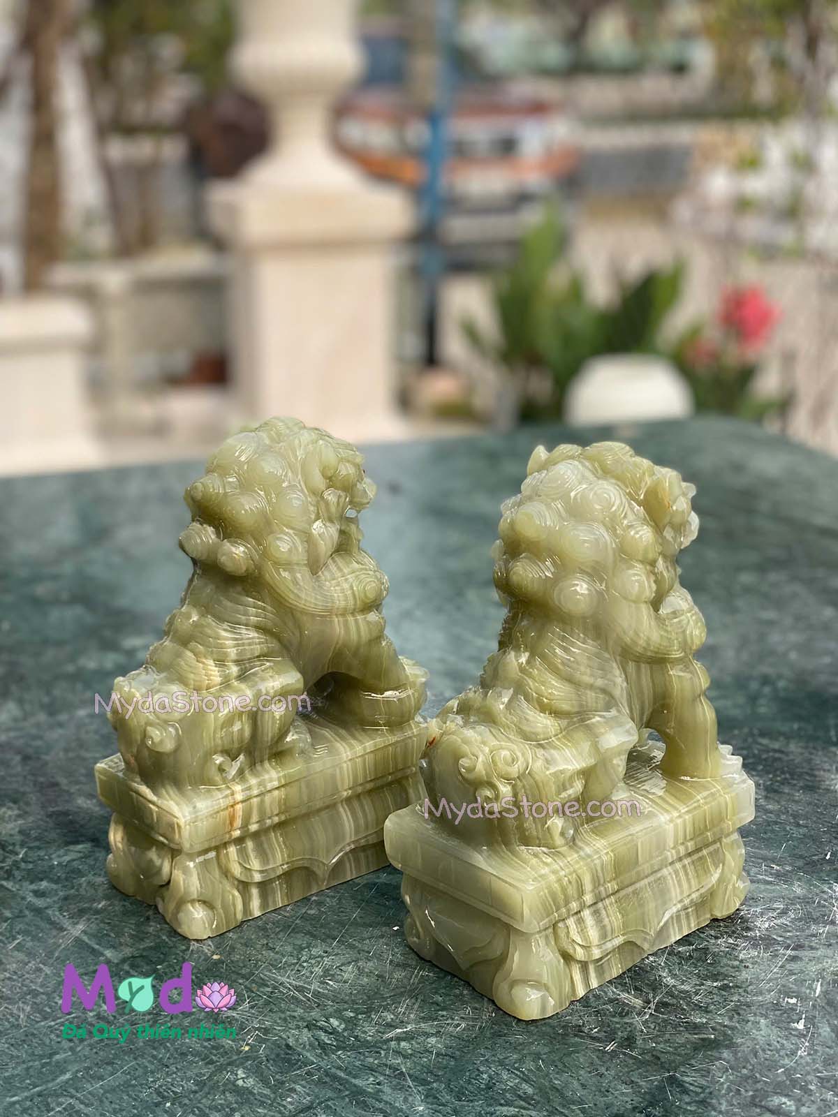 Tượng Kỳ Lân đá Ngọc Xanh Pakistan