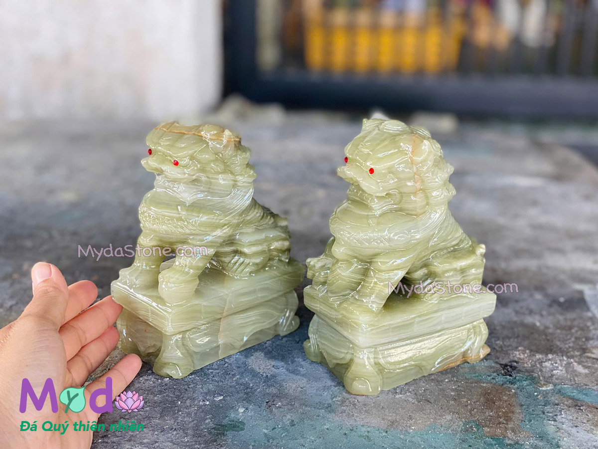 Tượng Kỳ Lân đá Ngọc Xanh Pakistan