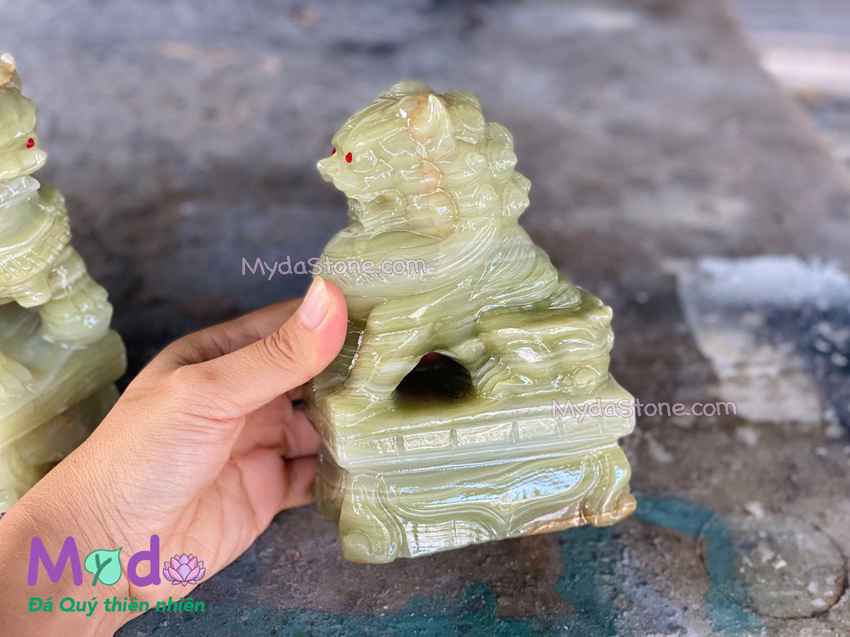 Tượng Kỳ Lân đá Ngọc Xanh Pakistan