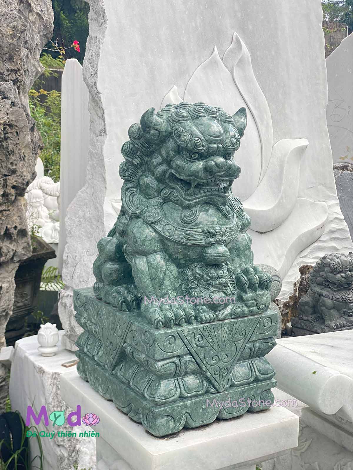 Tượng Kỳ Lân đá Xanh Ấn Độ