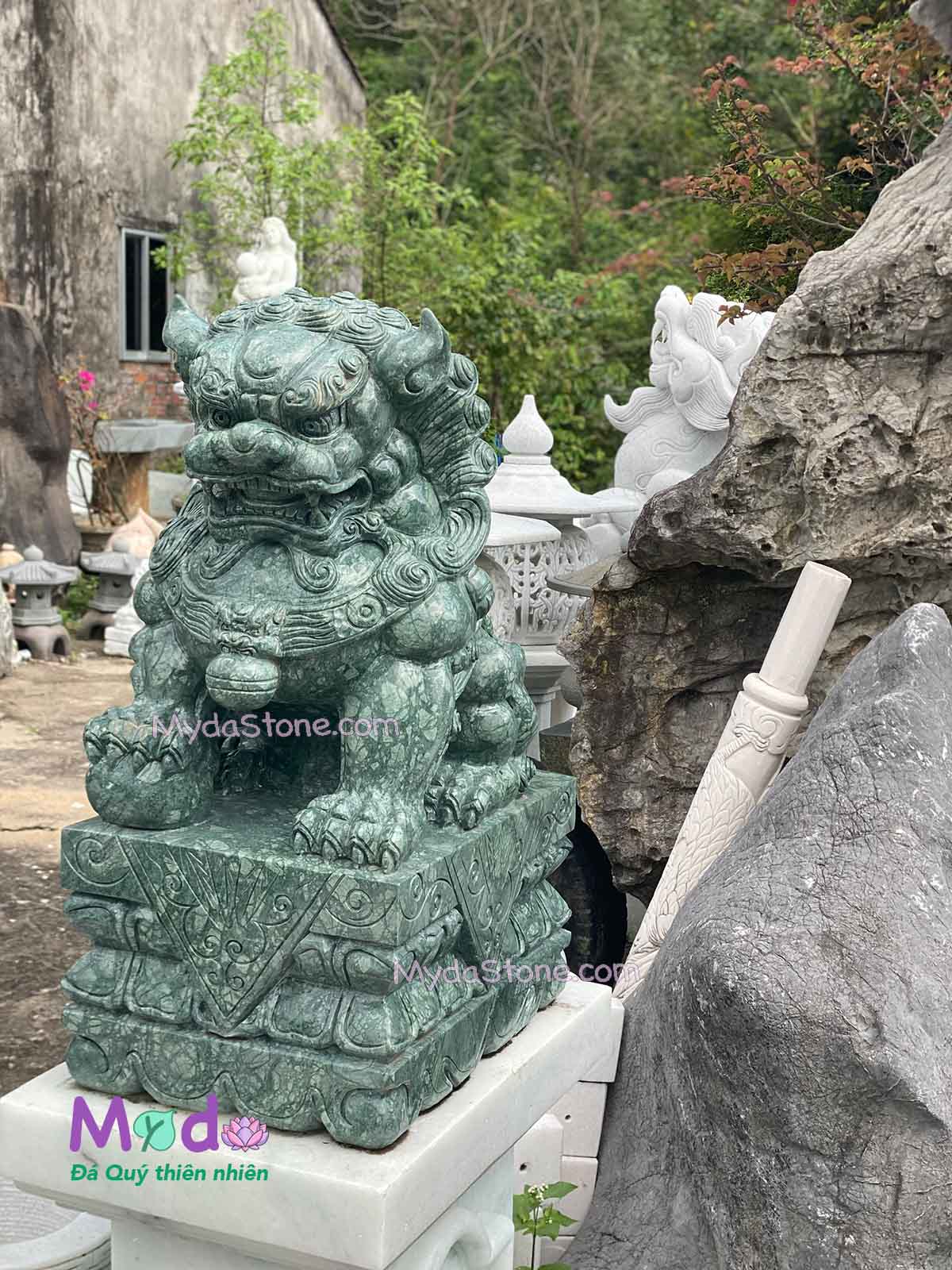 Tượng Kỳ Lân đá Xanh Ấn Độ