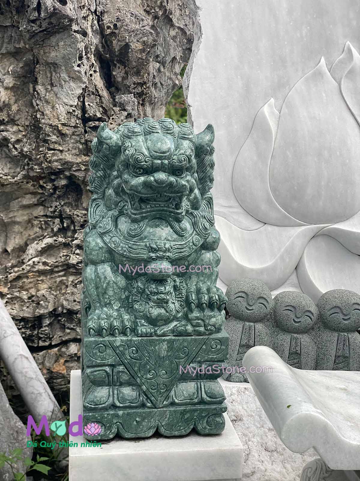 Tượng Kỳ Lân đá Xanh Ấn Độ