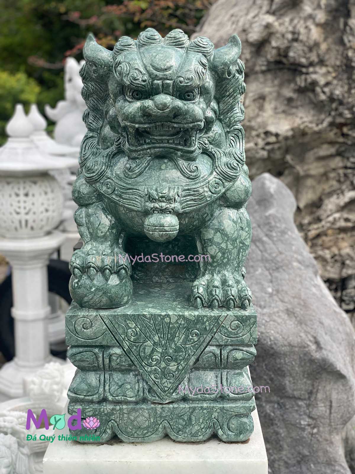 Tượng Kỳ Lân đá Xanh Ấn Độ