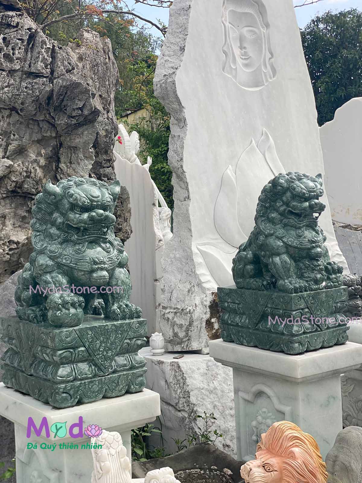 Tượng Kỳ Lân đá Xanh Ấn Độ