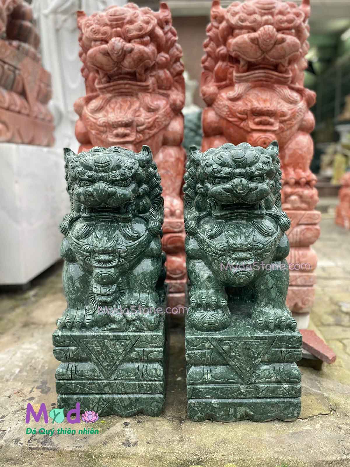 Tượng Kỳ Lân đá Xanh Ấn Độ