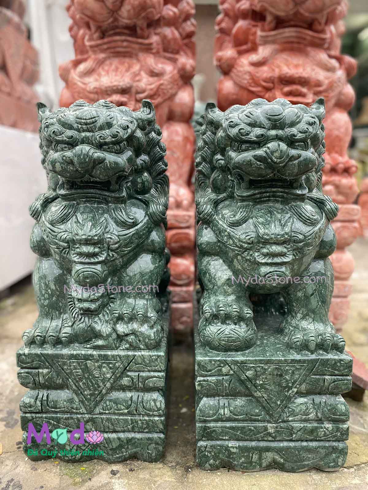 Tượng Kỳ Lân đá Xanh Ấn Độ