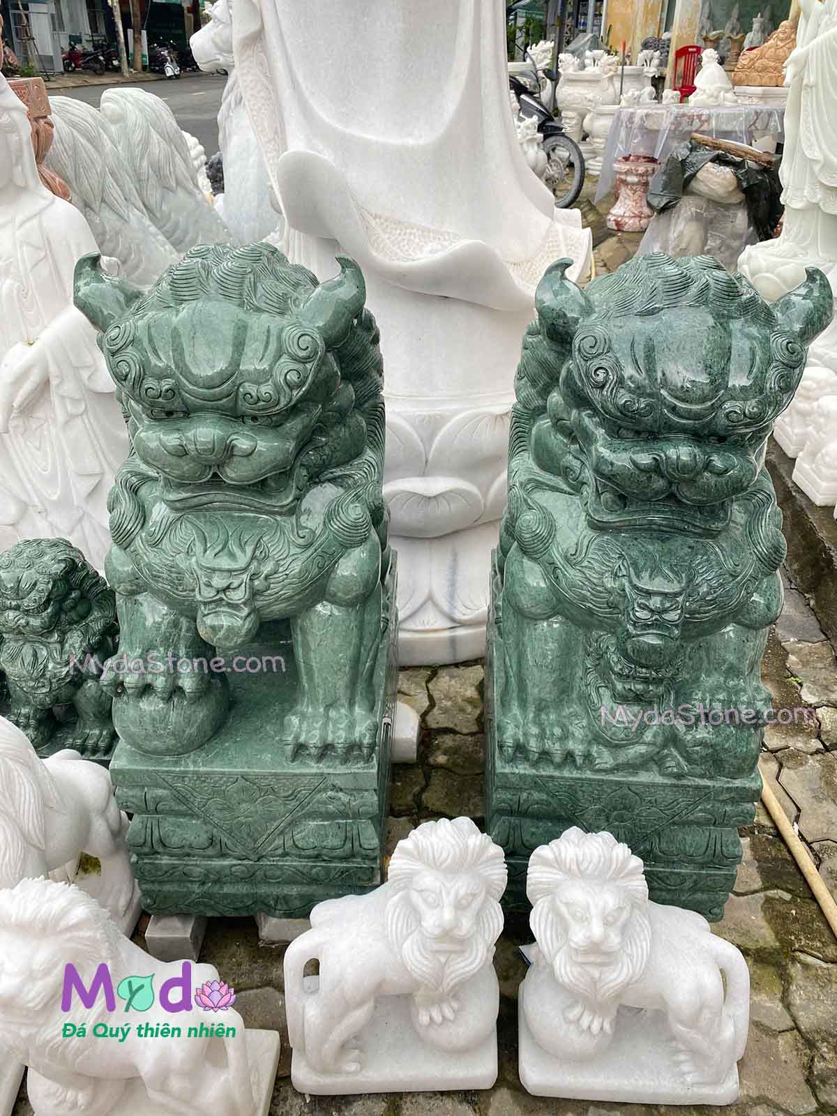 Tượng Kỳ Lân đá Xanh Ấn Độ