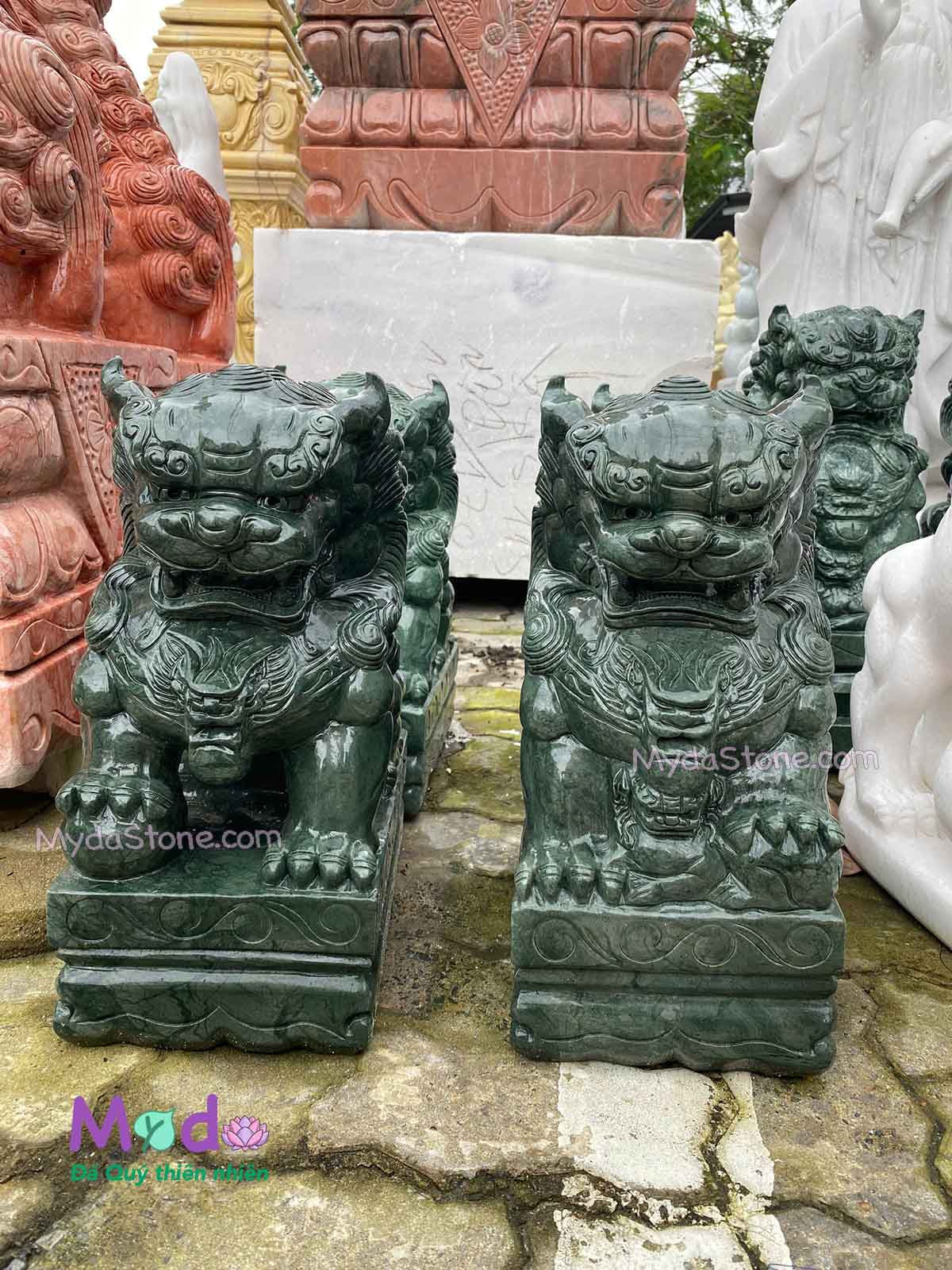 Tượng Kỳ Lân đá Xanh Ấn Độ