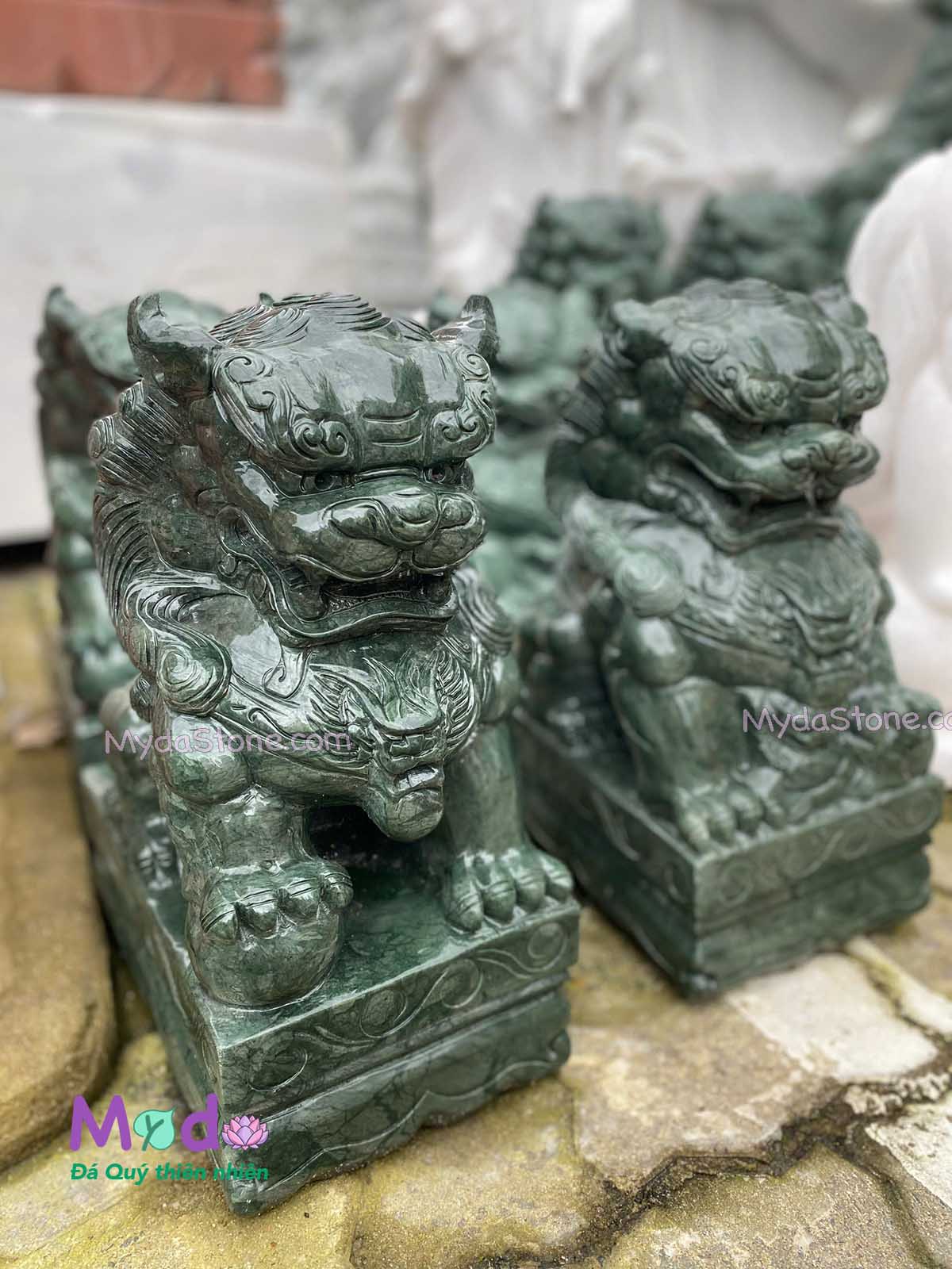 Tượng Kỳ Lân đá Xanh Ấn Độ