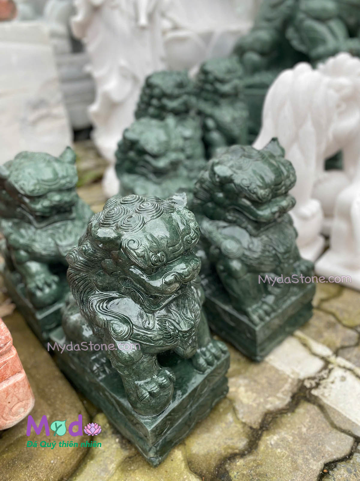 Tượng Kỳ Lân đá Xanh Ấn Độ