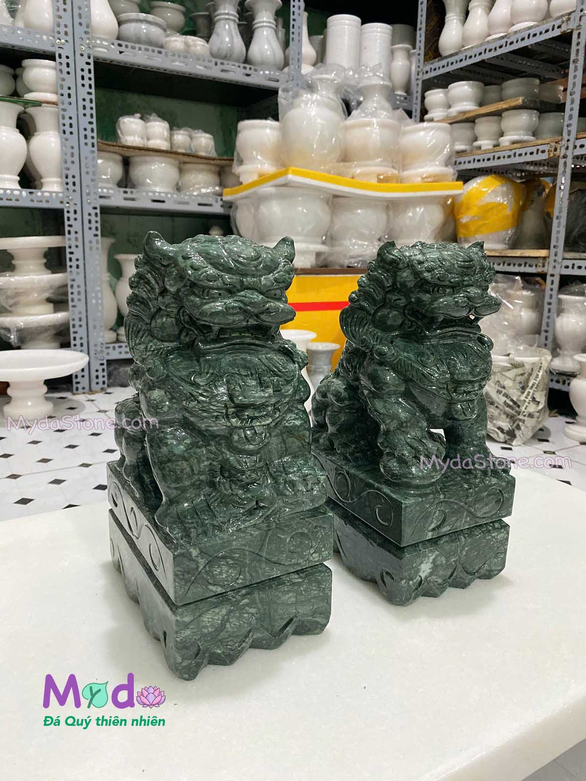 Tượng Kỳ Lân đá Xanh Ấn Độ
