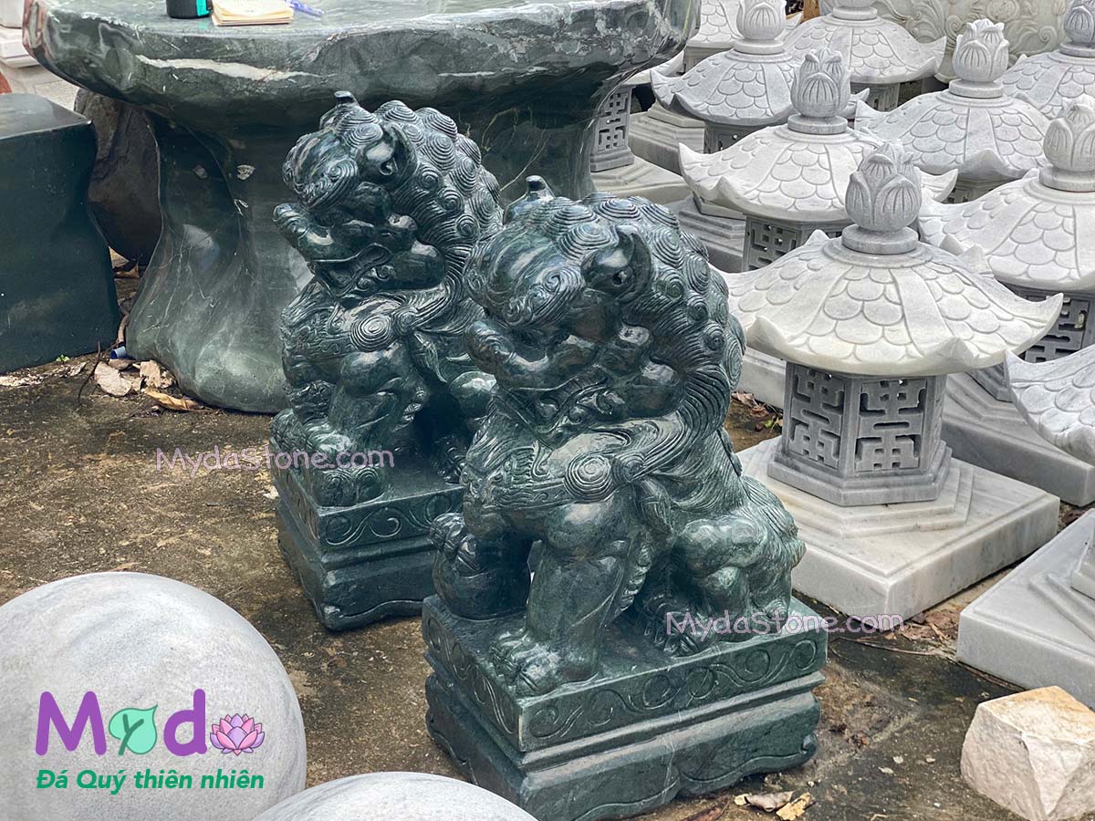 Tượng Kỳ Lân đá Xanh Ấn Độ