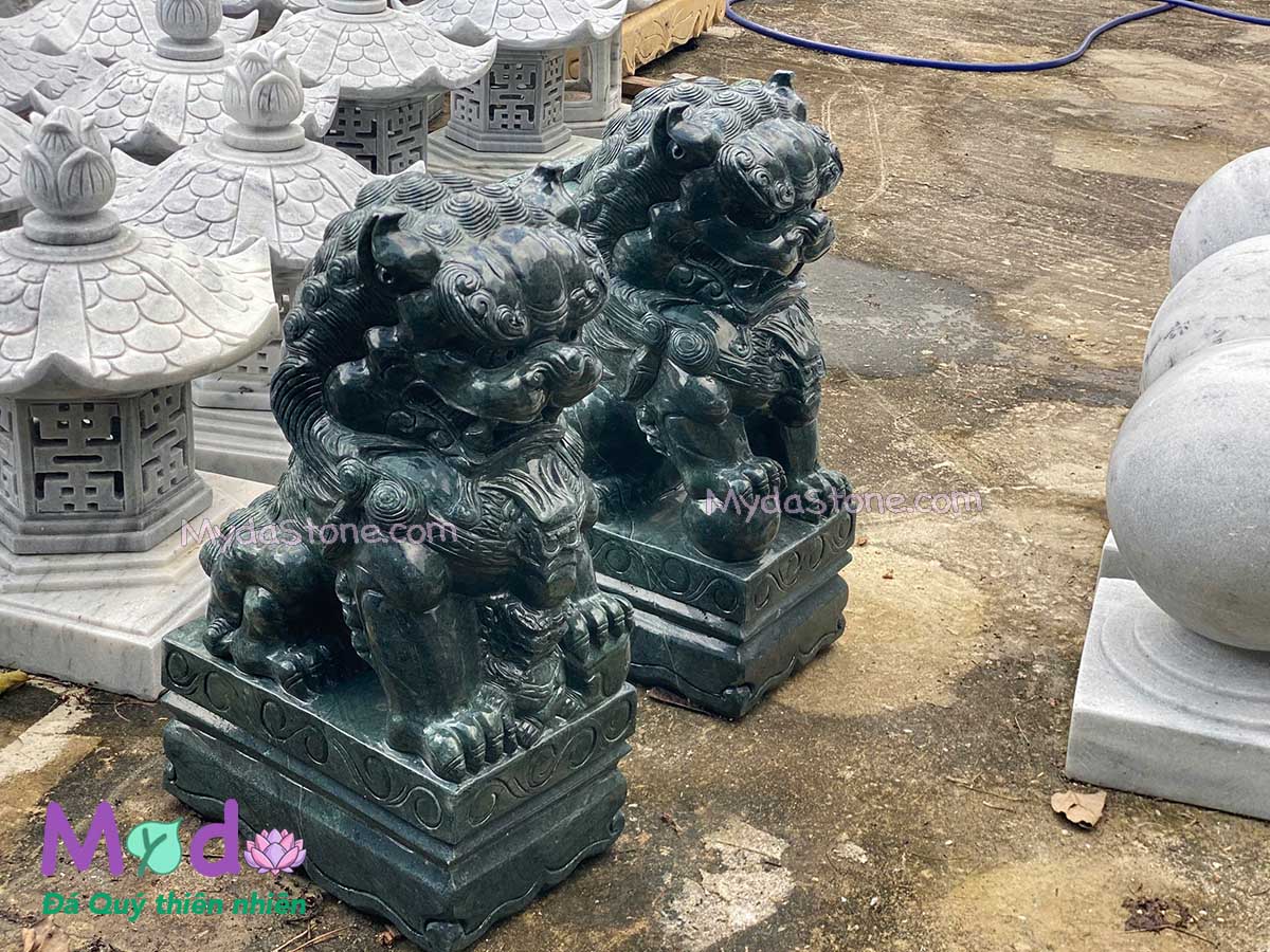 Tượng Kỳ Lân đá Xanh Ấn Độ