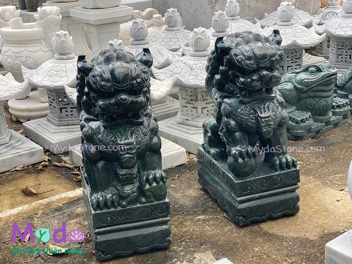 Tượng Kỳ Lân đá Xanh Ấn Độ