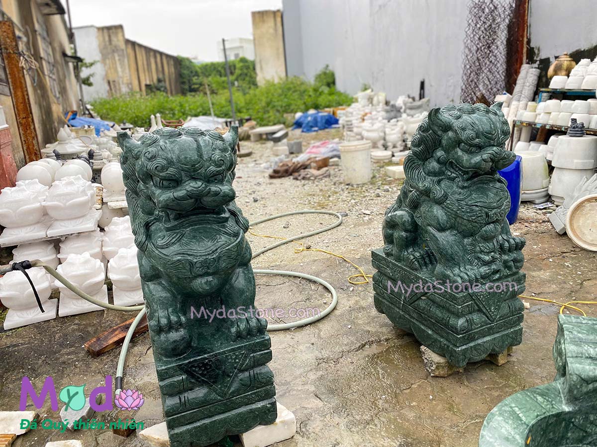 Tượng Kỳ Lân đá Xanh Ấn Độ