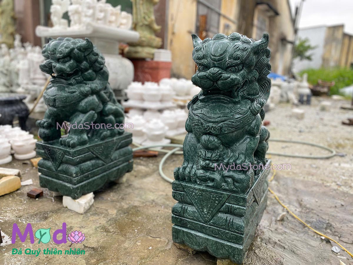 Tượng Kỳ Lân đá Xanh Ấn Độ