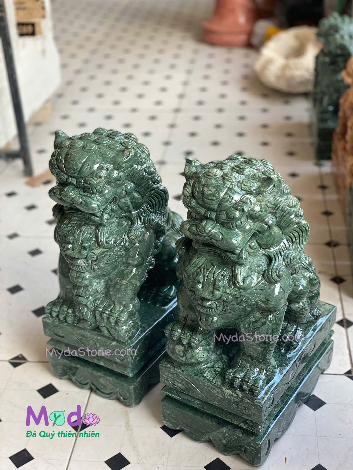 Tượng Kỳ Lân đá Xanh Ấn Độ