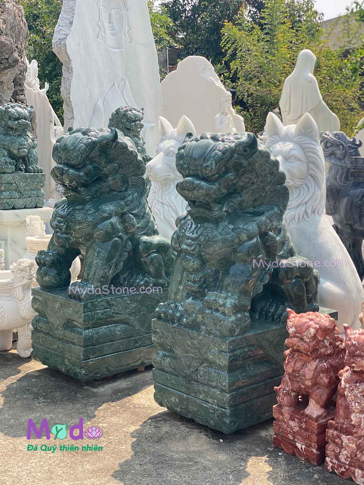 Tượng Kỳ Lân đá Xanh Ấn Độ