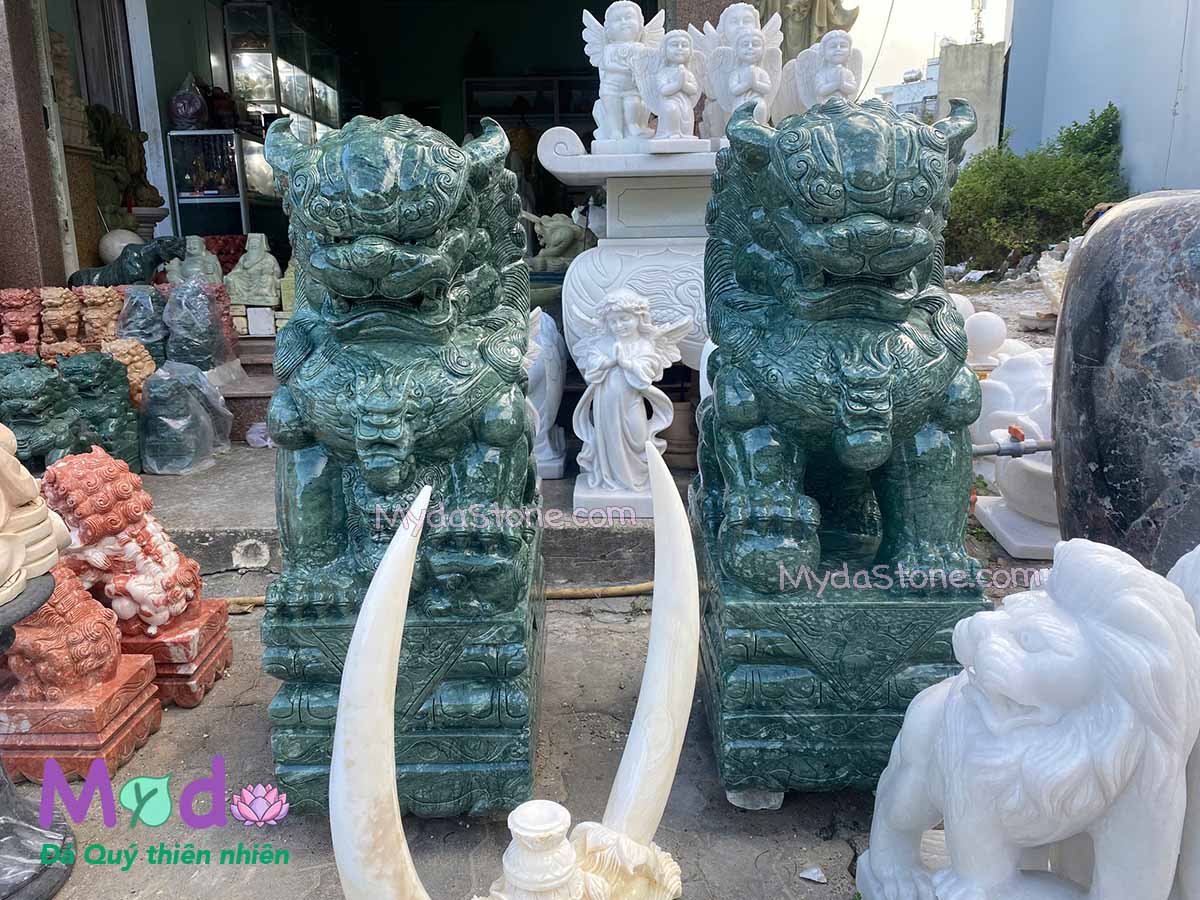 Kỳ Lân đá để Lăng Mộ đá Xanh Ấn Độ