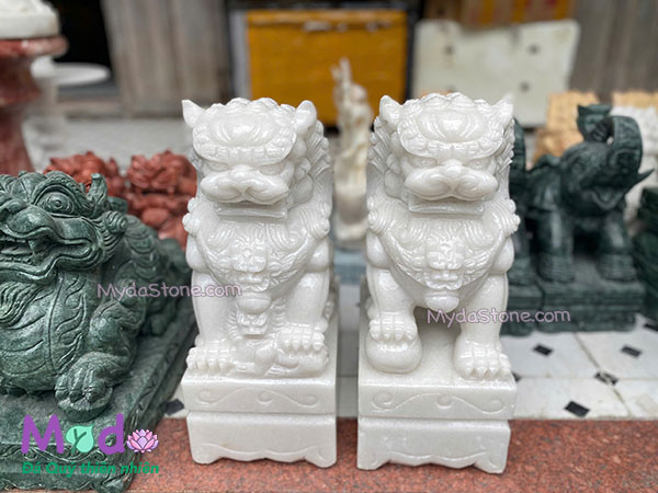 Tượng Kỳ Lân để Lăng Mộ đá Cẩm Thạch Trắng