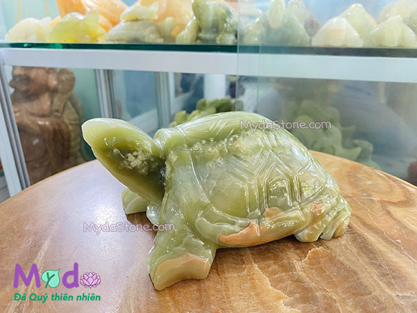 Tượng Con Rùa phong thuỷ đá Ngọc Xanh Pakistan