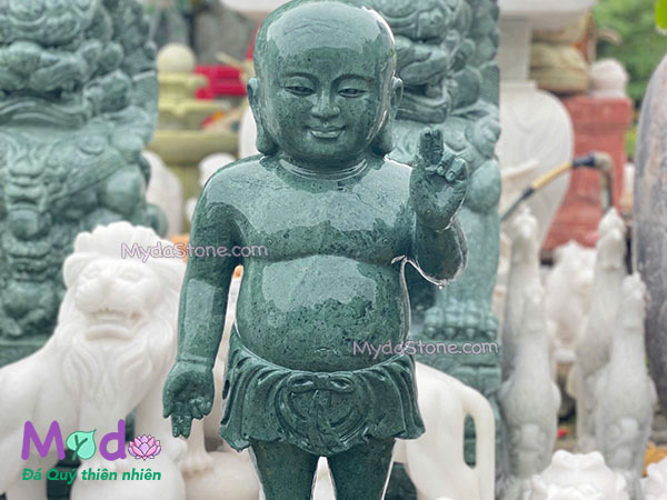 Tượng Phật Đản Sanh đá Xanh Ấn Độ