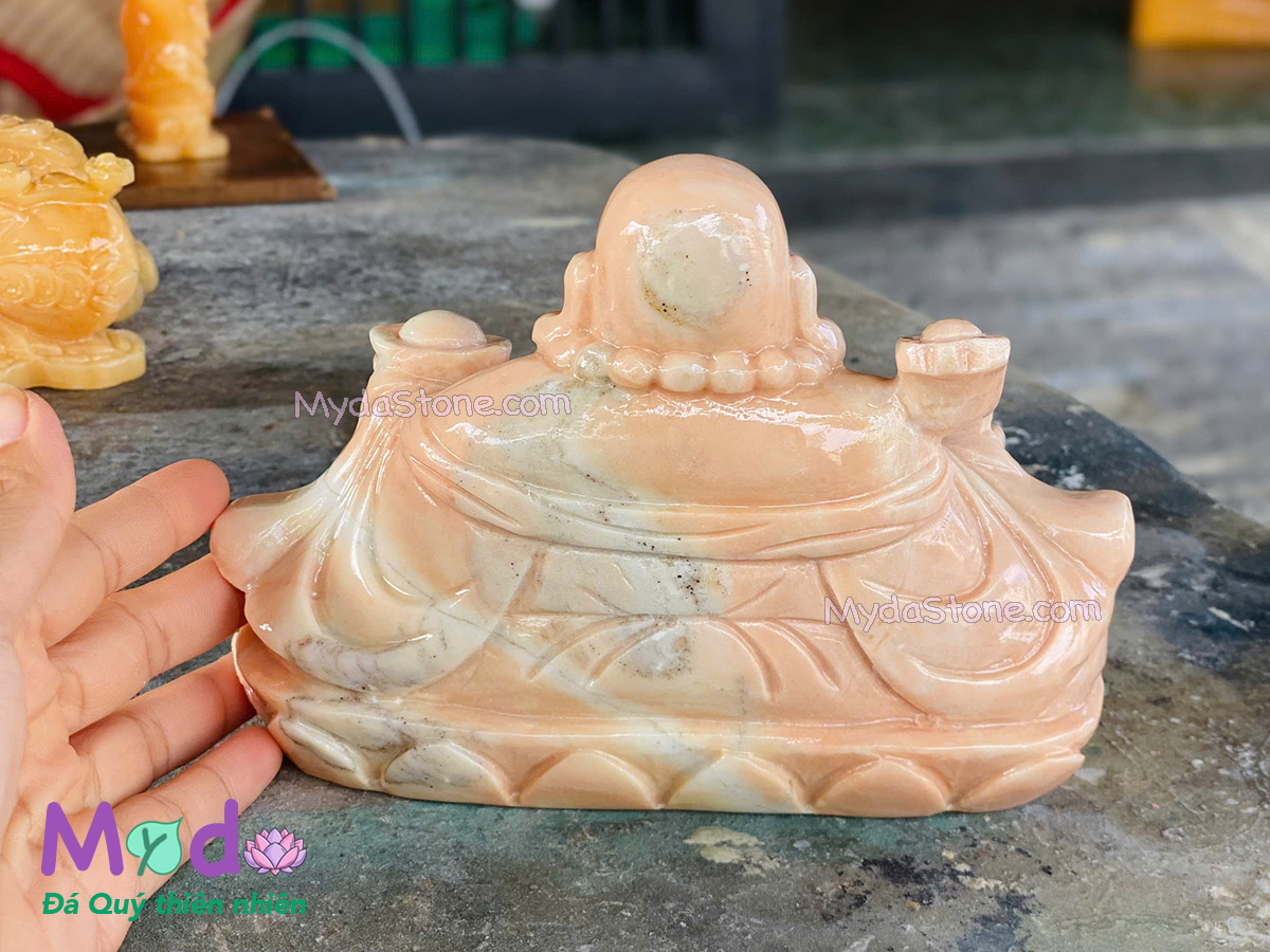 Tượng Phật Di Lặc đá Cà Rốt Vàng