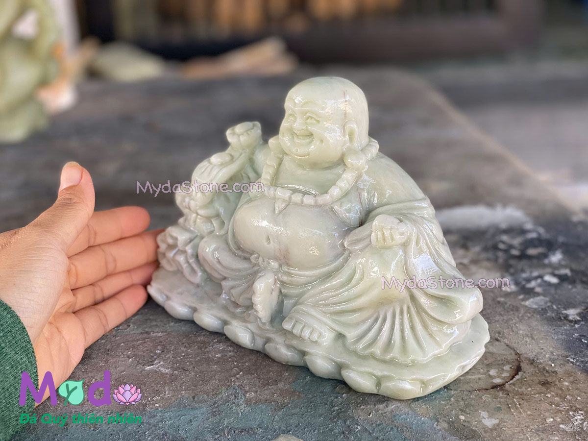 Tượng Phật Di Lặc đá Cẩm Thạch Xanh