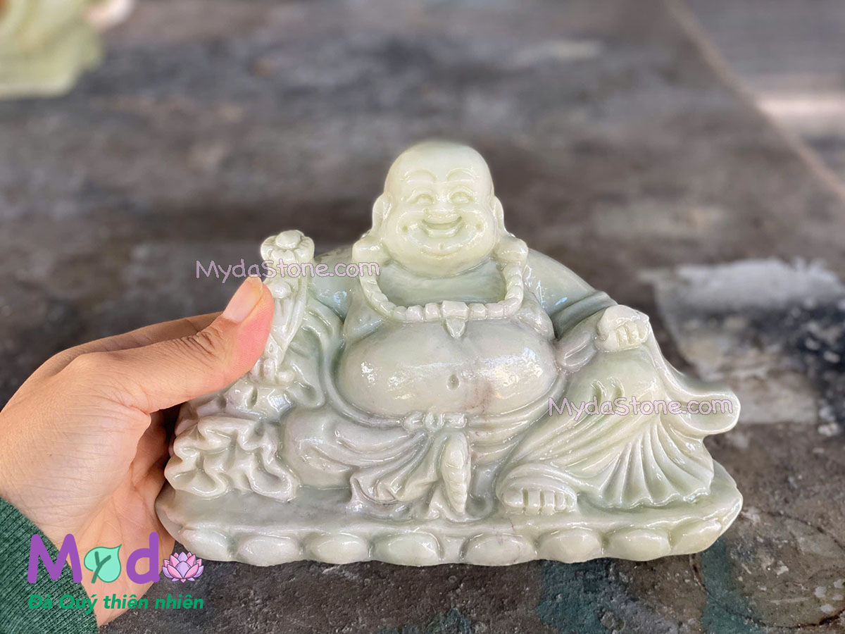 Tượng Phật Di Lặc đá Cẩm Thạch Xanh